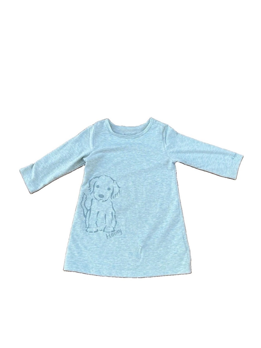 American Girl Girls Nightgown XS 5 6 Honey Puppy Dog Blue Pajamas Clothes